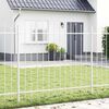 vidaXL Gartenzaun 4 pcs Wei&szlig; 170 x 190 cm Pulverbeschichteter Stahl