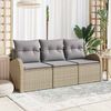 vidaXL Gartensofa-set Beige Poly-Rattan