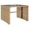vidaXL 4-tlg. Garten-Sofagarnitur mit Kissen Beige Poly Rattan
