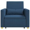 vidaXL Ausziehbare Schlafcouch Einzel Blau 90 x 165 x 87 cm Stoff