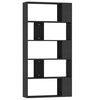 vidaXL B&uuml;cherregal/Raumteiler Schwarz 80x24x159 cm Holzwerkstoff