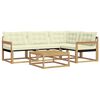 vidaXL Outdoor-Sofagarnitur 5 stk. Wei&szlig; und Creme