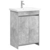 vidaXL Badezimmerm&ouml;bel-Set Betongrau 81 x 40 x 84,5 cm Holzwerkstoff