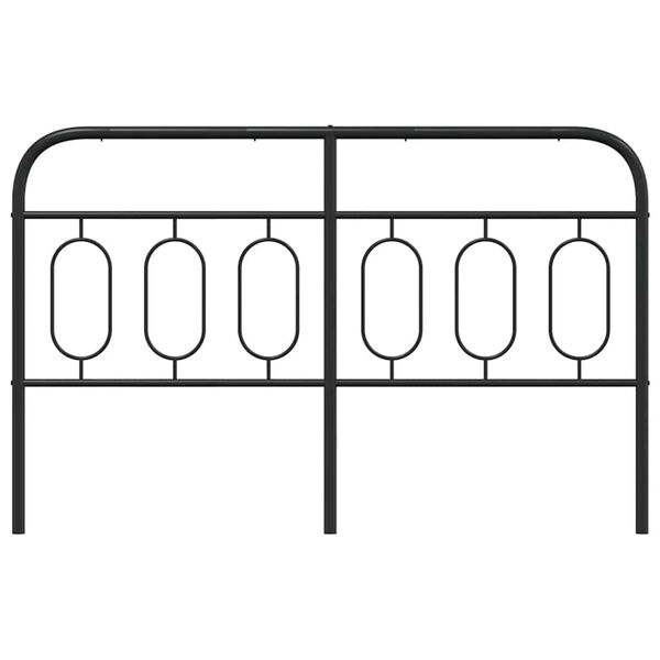 vidaXL Ersatz-Kopfteil Metall Schwarz 140 cm