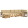 vidaXL Outdoor-Sofagarnitur 7 pcs Wei&szlig; und Beige