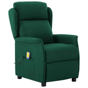 vidaXL Massagesessel Dunkelgr&uuml;n 93,5 x 67,5 x 101,5 cm Stoff