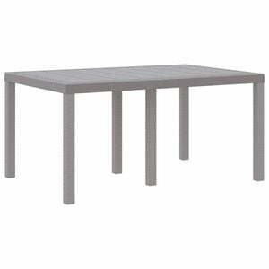 vidaXL Gartentisch Hellgrau 150 x 100 x 73 cm Poly-Rattan