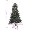 vidaXL K&uuml;nstlicher Weihnachtsbaum Gr&uuml;n 210 cm PVC, Plastik und Stahl