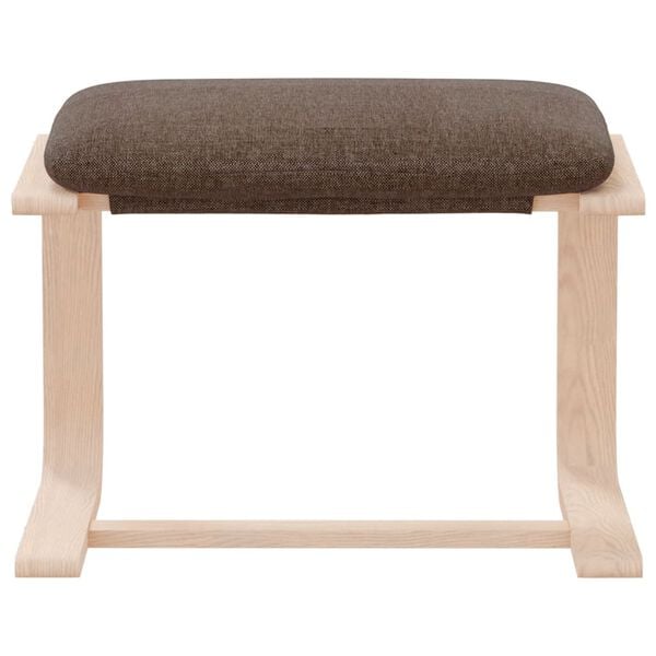 vidaXL Fu&szlig;hocker Dunkelbraun 51x41x40 cm Stoff