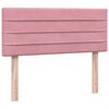 vidaXL Boxspringbett mit Matratze Rosa 120x220 cm Samt