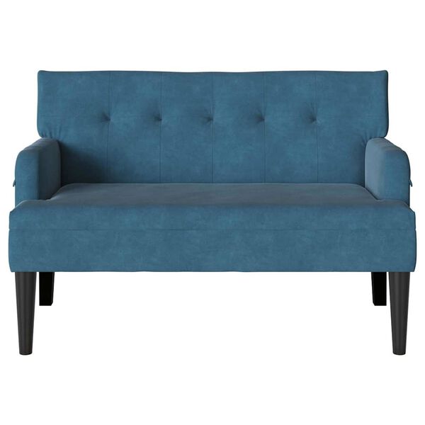 vidaXL Chesterfield Bank Blau 112 x 65,5 x 75 cm Samt