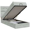 vidaXL Ottoman Bett mit Matratze Hellgrau 80 x 200 cm Samt