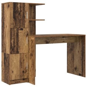 vidaXL Schreibtisch 2 pcs Altholz