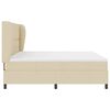 vidaXL Boxspringbett mit Matratze Creme 200 x 200 cm Stoff