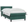 vidaXL Boxspringbett mit Matratze Dunkelgr&uuml;n 100x210 cm Samt