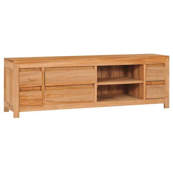 vidaXL TV-Schrank 115x30x40 cm Massivholz Teak