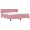 vidaXL Boxspringbett mit Matratze mit Kopfteil Rosa 180 x 200 cm Samt