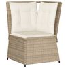 vidaXL 6-tlg. Garten-Lounge-Set mit Kissen Beige Poly Rattan