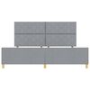 vidaXL Bettgestell mit Kopfteil Hellgrau 200 x 200 cm Stoff