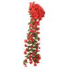 vidaXL Blumengirlanden Blumen 3 Stk. Rot 85 cm