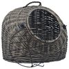 vidaXL Katzen-Transportkorb Grau 50x42x40 cm Nat&uuml;rliche Weide