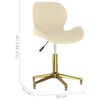 vidaXL Esszimmerst&uuml;hle 2 Stk. Drehbar Creme Samt