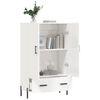 vidaXL Highboard Hochglanz-Wei&szlig; 69,5x31x115 cm Holzwerkstoff
