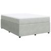 vidaXL Boxspringbett mit Matratze Hellgrau 160x200 cm Samt