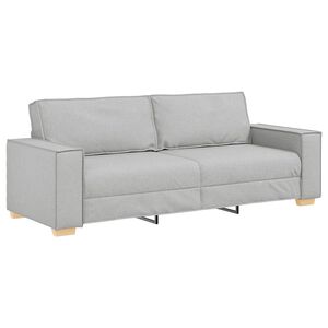 vidaXL 3-Sitzer-Sofa Wolkengrau 220x78x84 cm Stoff