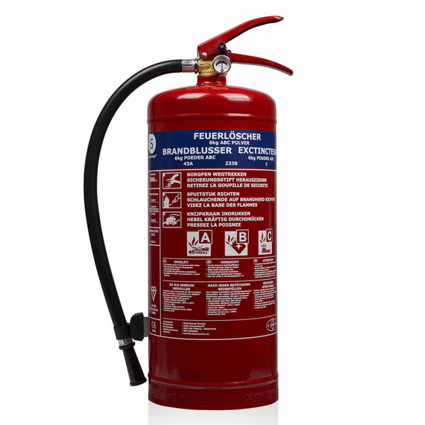 Smartwares Pulver-Feuerl&ouml;scher BB6 6 kg Klasse ABC Stahl 10.014.72