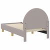 vidaXL Kinderbettgestell mit Kopfteil Hellgrau 70 x 140 cm Schafstoff