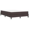 vidaXL Boxspringbett mit Matratze Dunkelbraun 160 x 200 cm Stoff