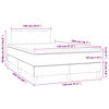 vidaXL Boxspringbett mit Matratze Hellgrau 120x200 cm Stoff
