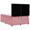 vidaXL Boxspringbett mit Matratze Rosa 140x190 cm Samt