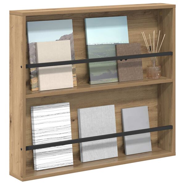 vidaXL Magazinregal Artisan-Eiche 80 x 12 x 70 cm Holzwerkstoff