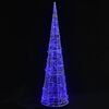 vidaXL LED-Kegel Acryl Weihnachtsdeko Pyramide Blau 120 cm