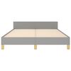 vidaXL Bettgestell ohne Matratze Hellgrau 140x190 cm Stoff