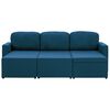 vidaXL Modulares 3-Sitzer-Schlafsofa Blau Stoff
