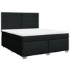vidaXL Boxspringbett mit Matratze Schwarz 180x200 cm Stoff