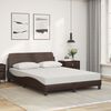 vidaXL Bett mit Matratze "Dover" Braun 120x200 cm Kunstleder