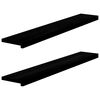 vidaXL Fensterb&auml;nke 2 Stk. Braun-Schwarz 120x20x2 cm Massivholz Eiche
