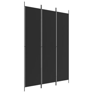 vidaXL 3-tlg. Paravent Schwarz 150x220 cm Stoff