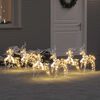 vidaXL LED Rentiere mit 180 LEDs 6 pcs Multicolor PET