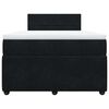 vidaXL Boxspringbett mit Matratze Schwarz 120x200 cm Samt