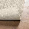 vidaXL Teppich ZIZUR Creme 120x120 cm Jute-Optik Indoor und Outdoor