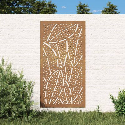 vidaXL Garten-Wanddeko 105x55 cm Cortenstahl Blatt-Design