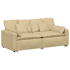 vidaXL Modulares Sofa mit Kissen Graugr&uuml;n