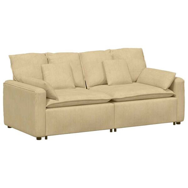 vidaXL Modulares Sofa mit Kissen Graugr&uuml;n