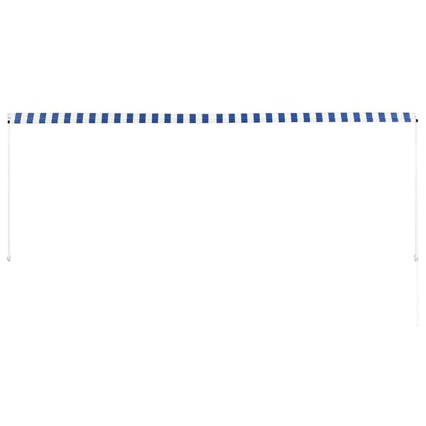 vidaXL Einziehbare Markise 350 x 150 cm Blau und Wei&szlig;