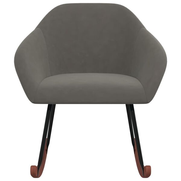 vidaXL Schaukelstuhl Dunkelgrau Stoff